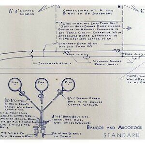 1949 Railroad Bangor Aroostook Side Track Flammable Train Car Blueprint DWDD13
